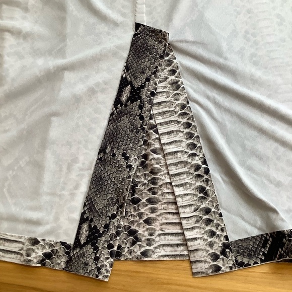 NORMA KAMALI Snake Print Bandeau Jersey Dress Size XL - Picture 7 of 11